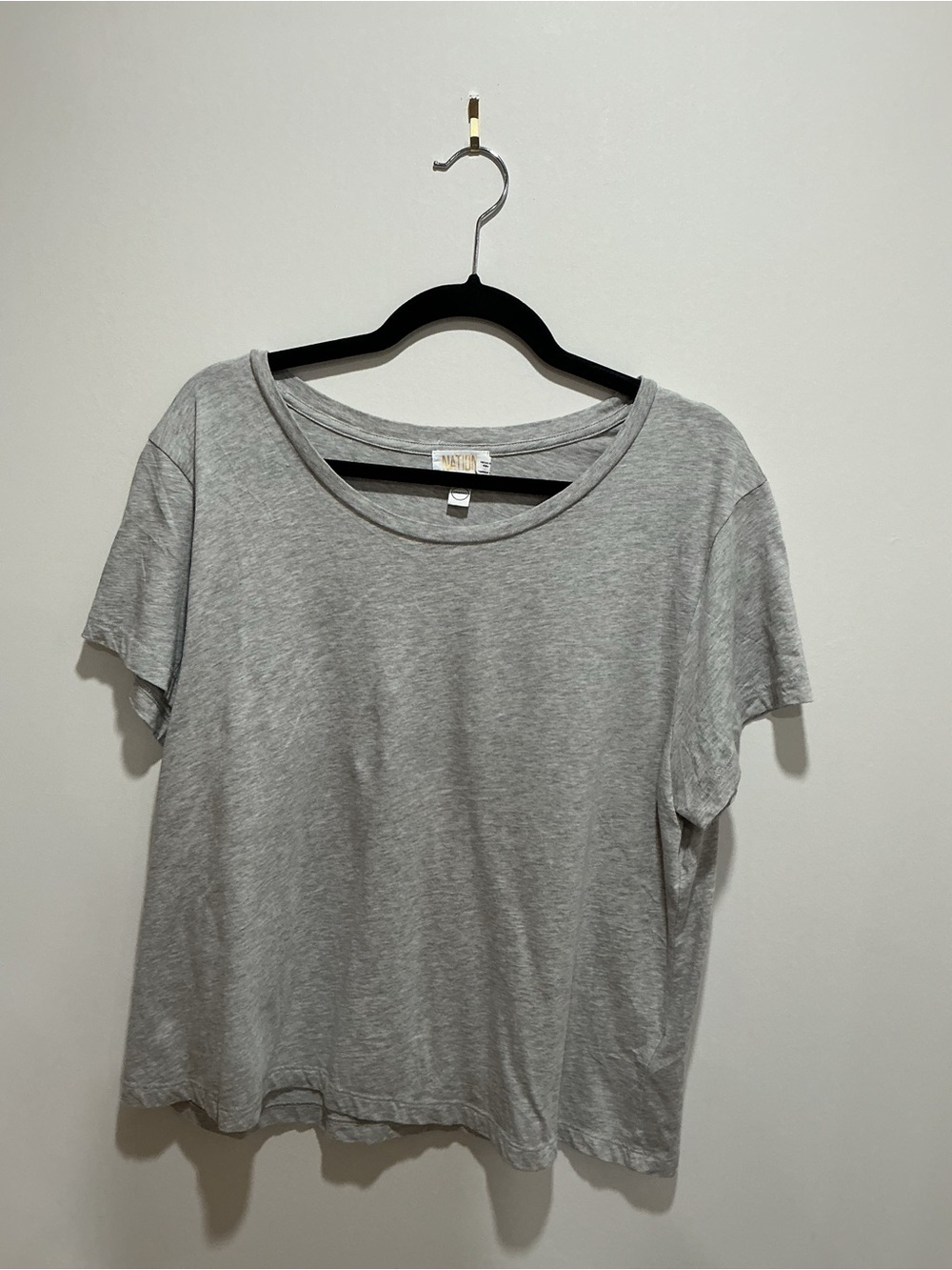 Nation LTD Light Gray Women's Relaxed Crewneck Tee size xxl